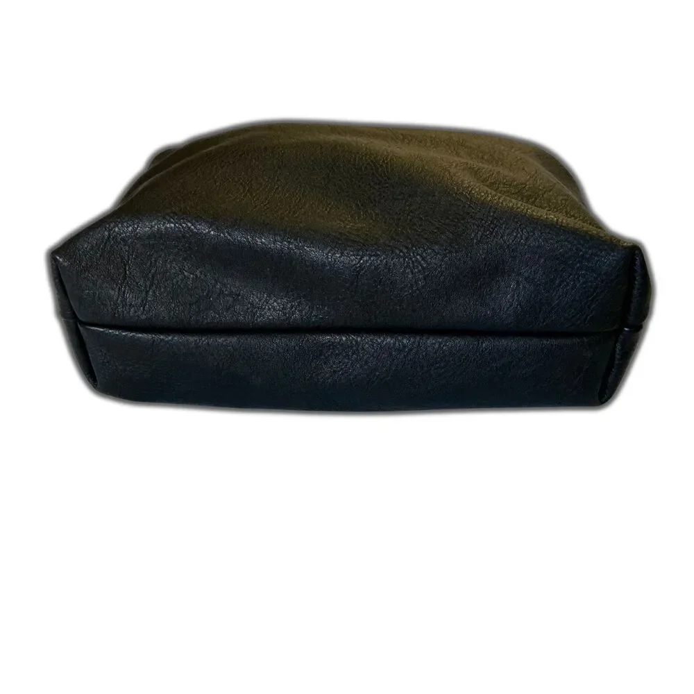 Antik Kraft Cosmetic Bag Large Black Faux Leather